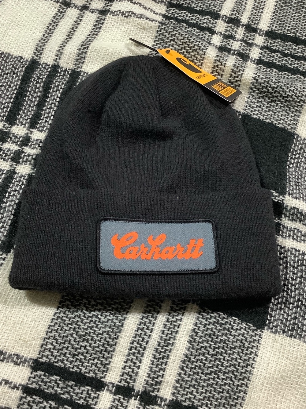 Carhartt knit cuffed script patch beanie